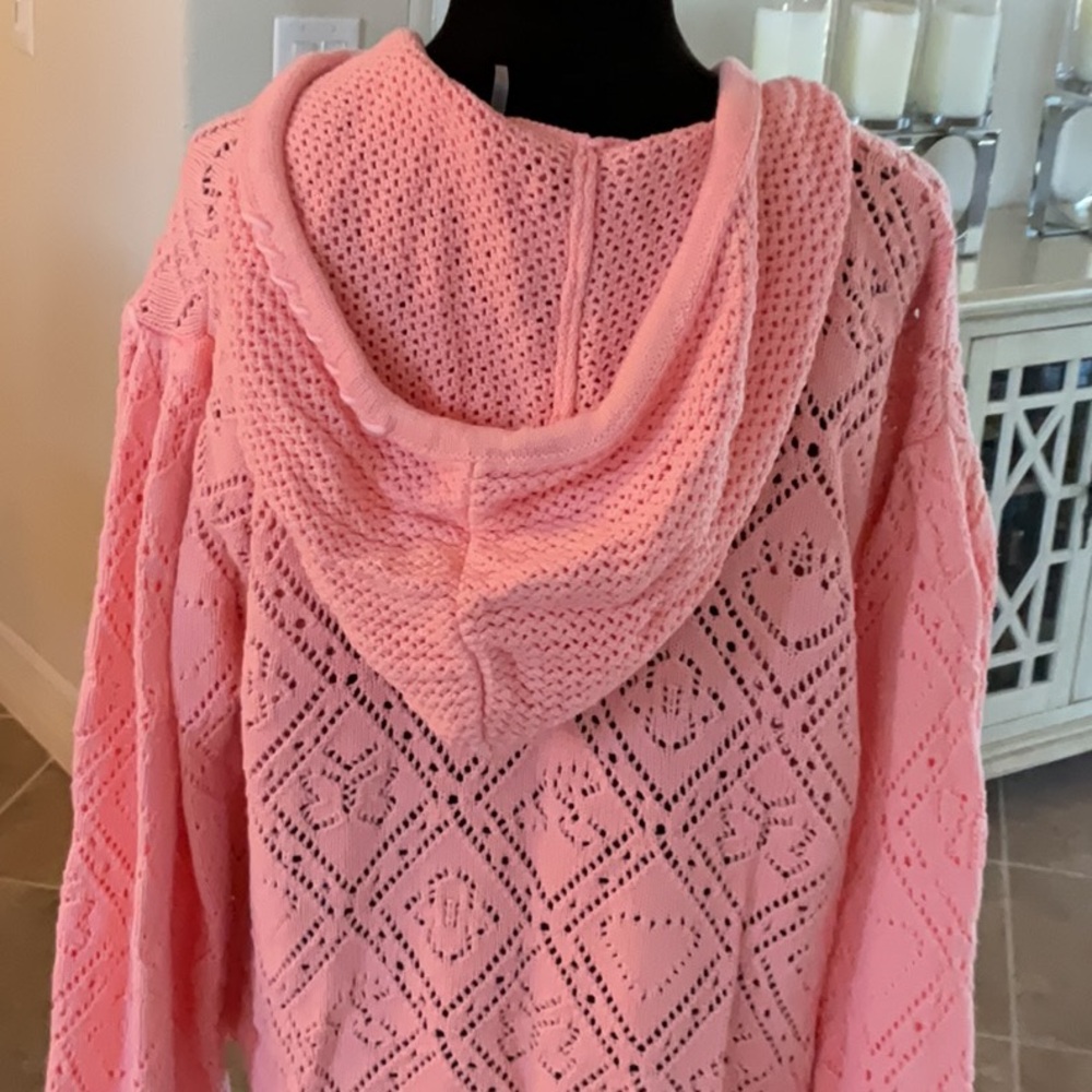 LOveShackFancy hooded sweater, peach color, size XL - Picture 5 of 9
